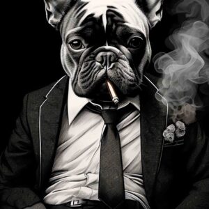 wanddecoratie bulldog